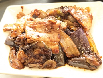 厚切り豚カルビと茄子の辛味噌炒め定食(感想)