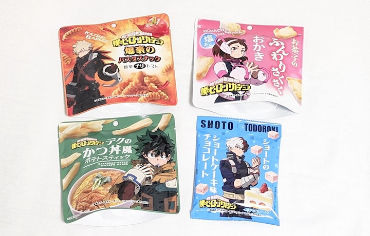 僕のヒーローアカデミアのキャラをイメージしたお菓子たち