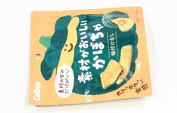 カルビー 素材がおいしいかぼちゃ（ローソン限定、税込181円）