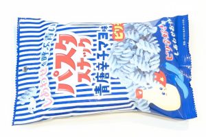 ひざつき製菓 しあわせを呼ぶ青いパスタスナック 青唐辛子マヨ