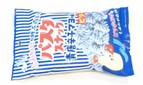 ひざつき製菓 しあわせを呼ぶ青いパスタスナック 青唐辛子マヨ