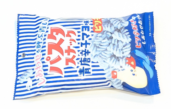 ひざつき製菓 しあわせを呼ぶ青いパスタスナック 青唐辛子マヨ